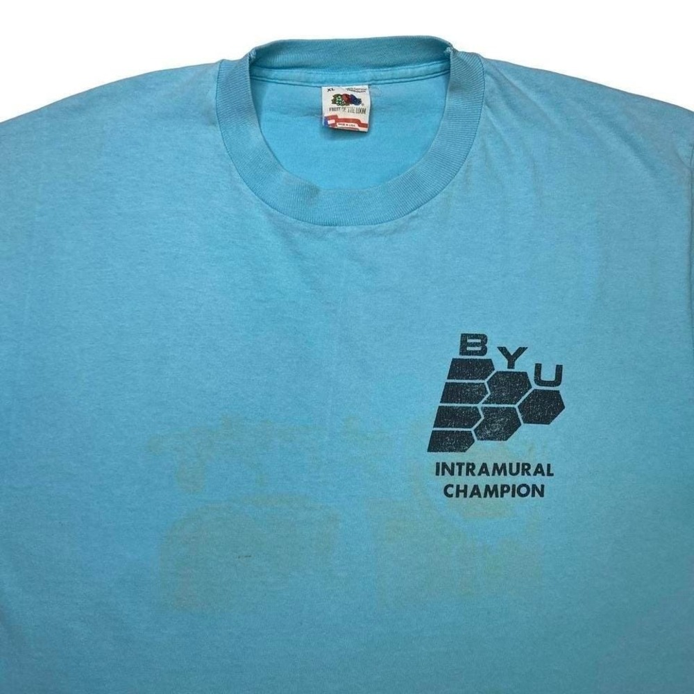 Vintage 90s BYU Cougars Brigham Young‎ Utah college shirt XL